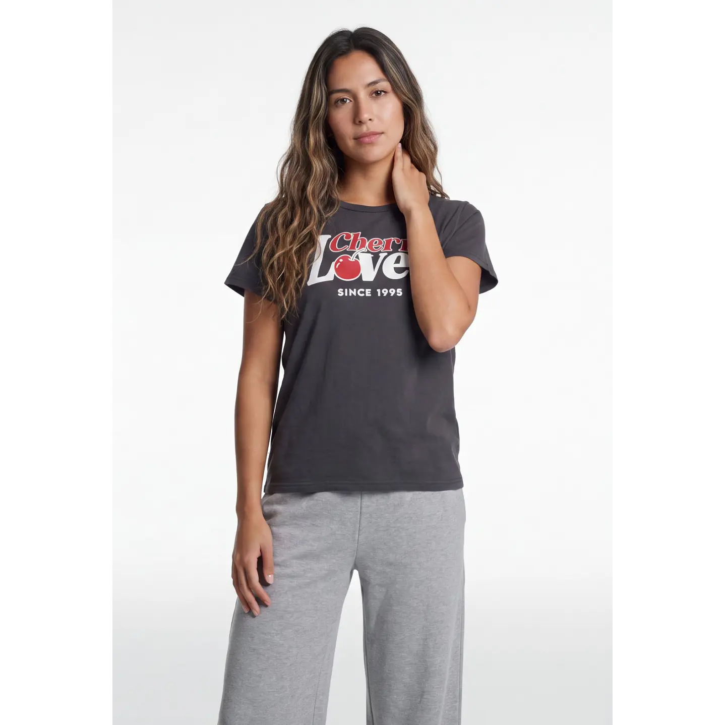 Polera Cherry  Mujer Gris 1