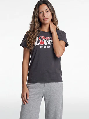 Polera Cherry  Mujer Gris