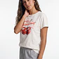 Polera Cherry Mujer Beige - Miniatura 4