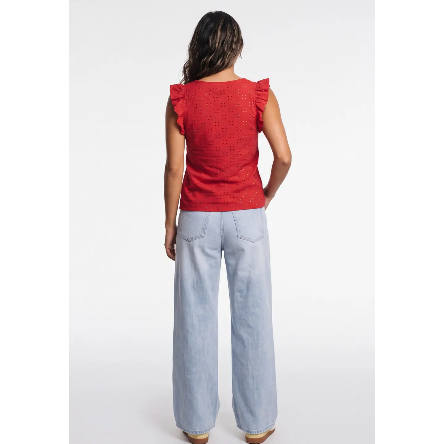 Polera Vuelos Mujer Rojo 2
