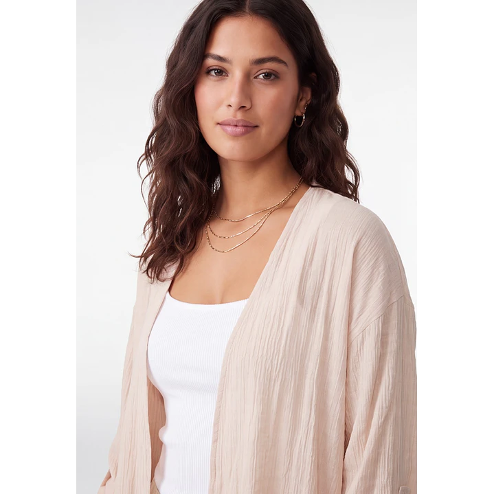 Tapado Largo Mujer Manga 3/4 Beige 4