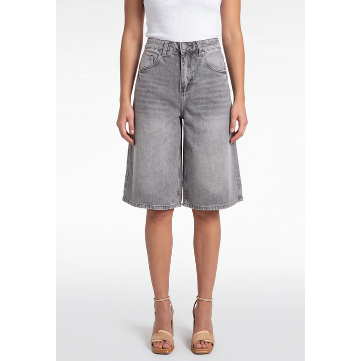 Short Maxi Denim Mujer Gris 1