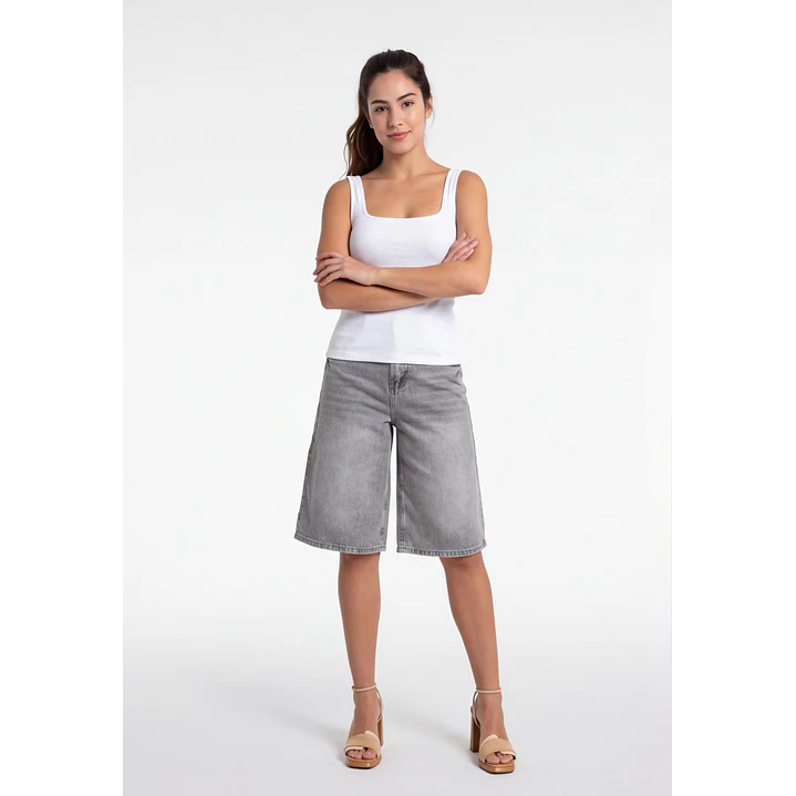 Short Maxi Denim Mujer Gris 3