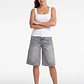Short Maxi Denim Mujer Gris - Miniatura 3