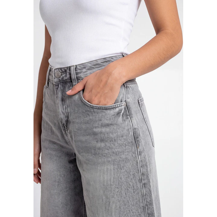 Short Maxi Denim Mujer Gris 4