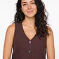 Vest Lino Mujer Café - Miniatura 4