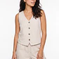 Vest Lino Mujer Crudo - Miniatura 1