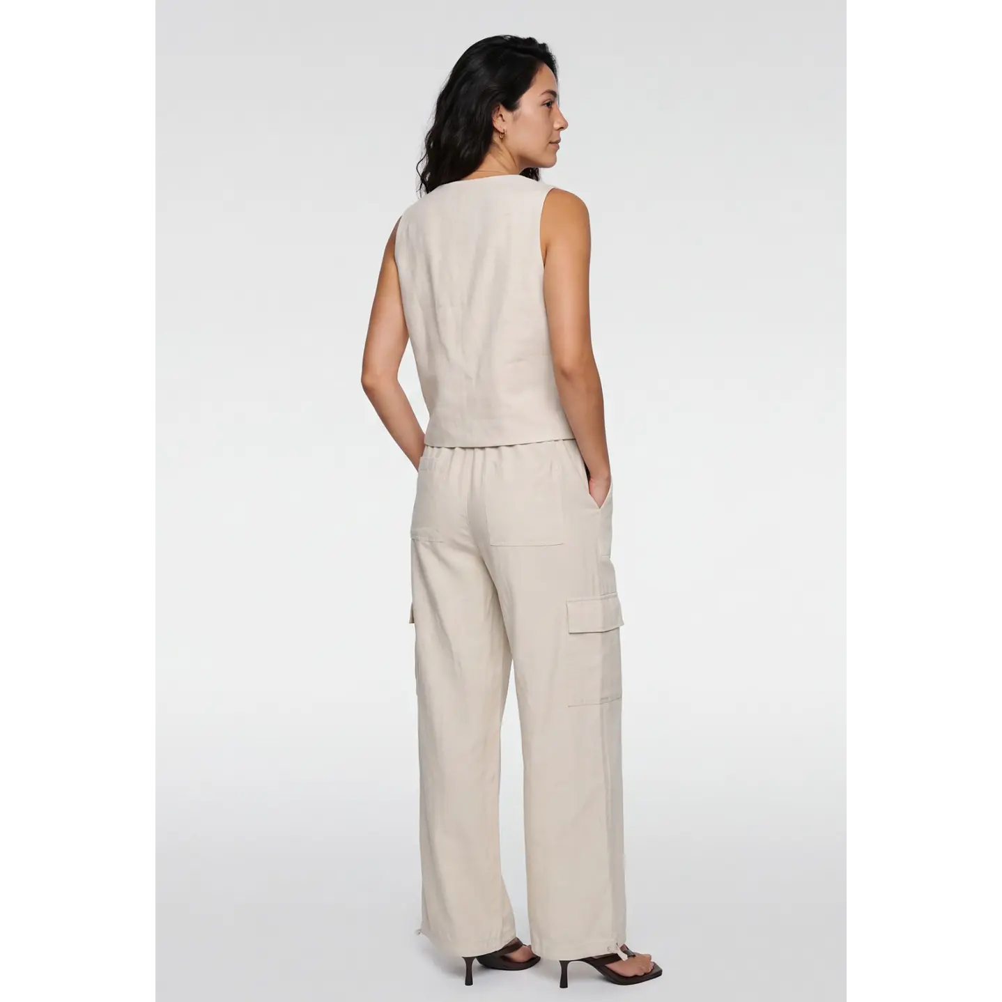 Vest Lino Mujer Crudo 2