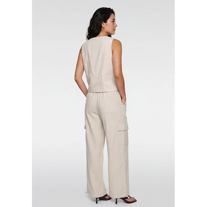 Vest Lino Mujer Crudo 2