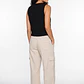 Vest Lino Mujer Negro - Miniatura 2