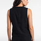 Vest Lino Mujer Negro - Miniatura 2