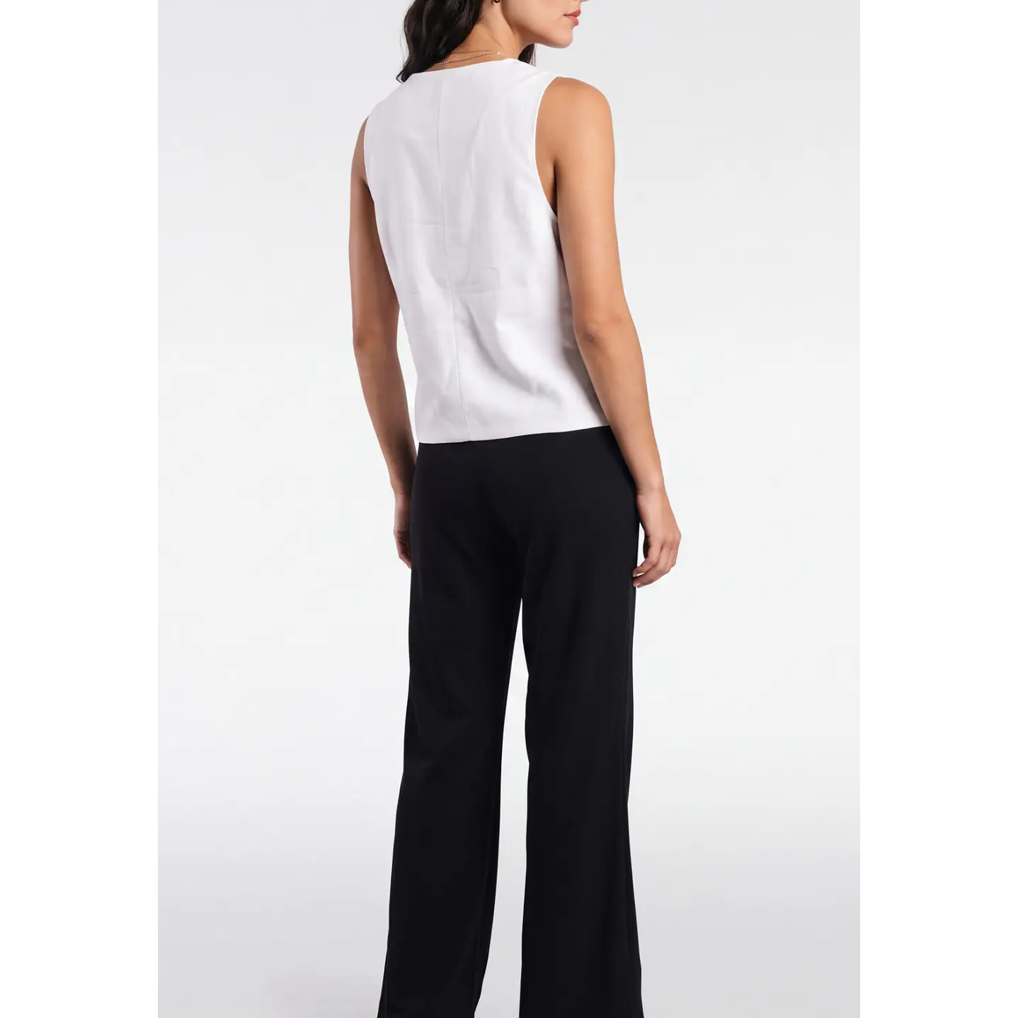 Vest Lino Mujer Blanco 2