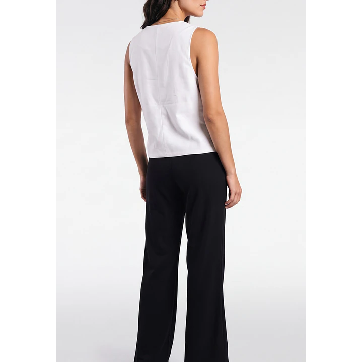 Vest Lino Mujer Blanco 2