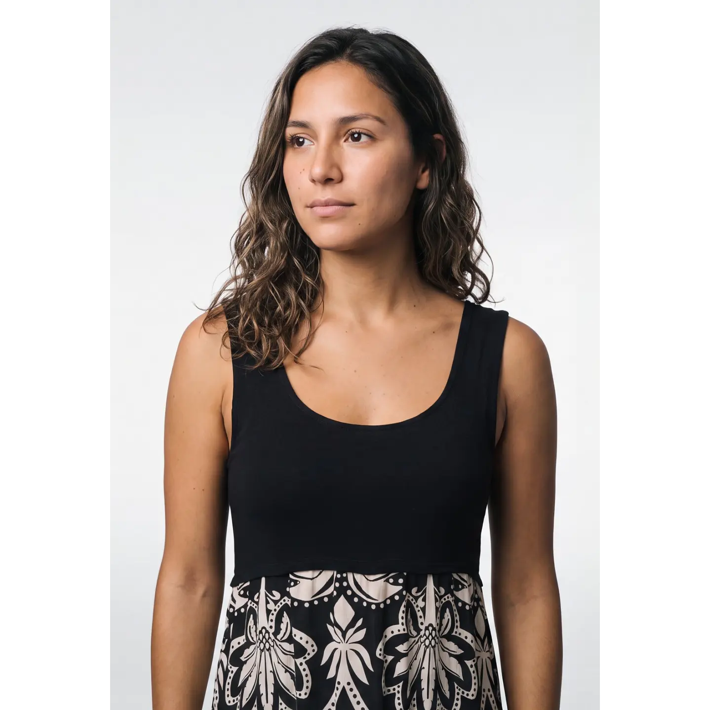 Vestido Plano Mujer Negro 4