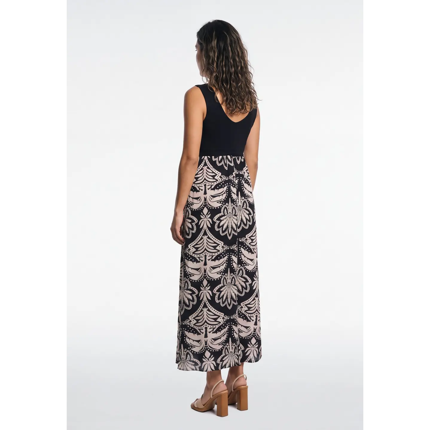 Vestido Plano Mujer Negro 2