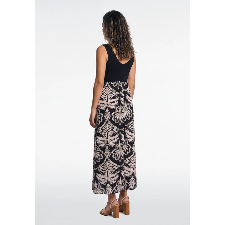 Vestido Plano Mujer Negro 2