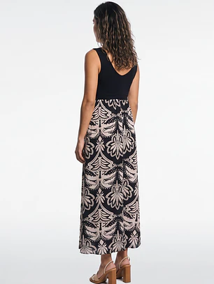 Vestido Plano Mujer Negro