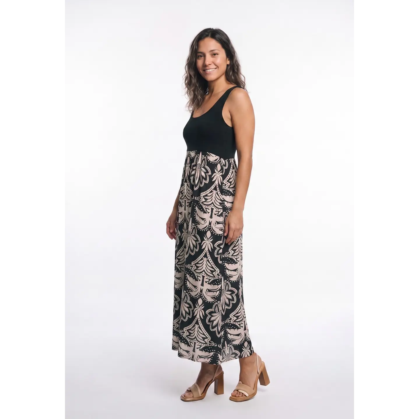Vestido Plano Mujer Negro 3