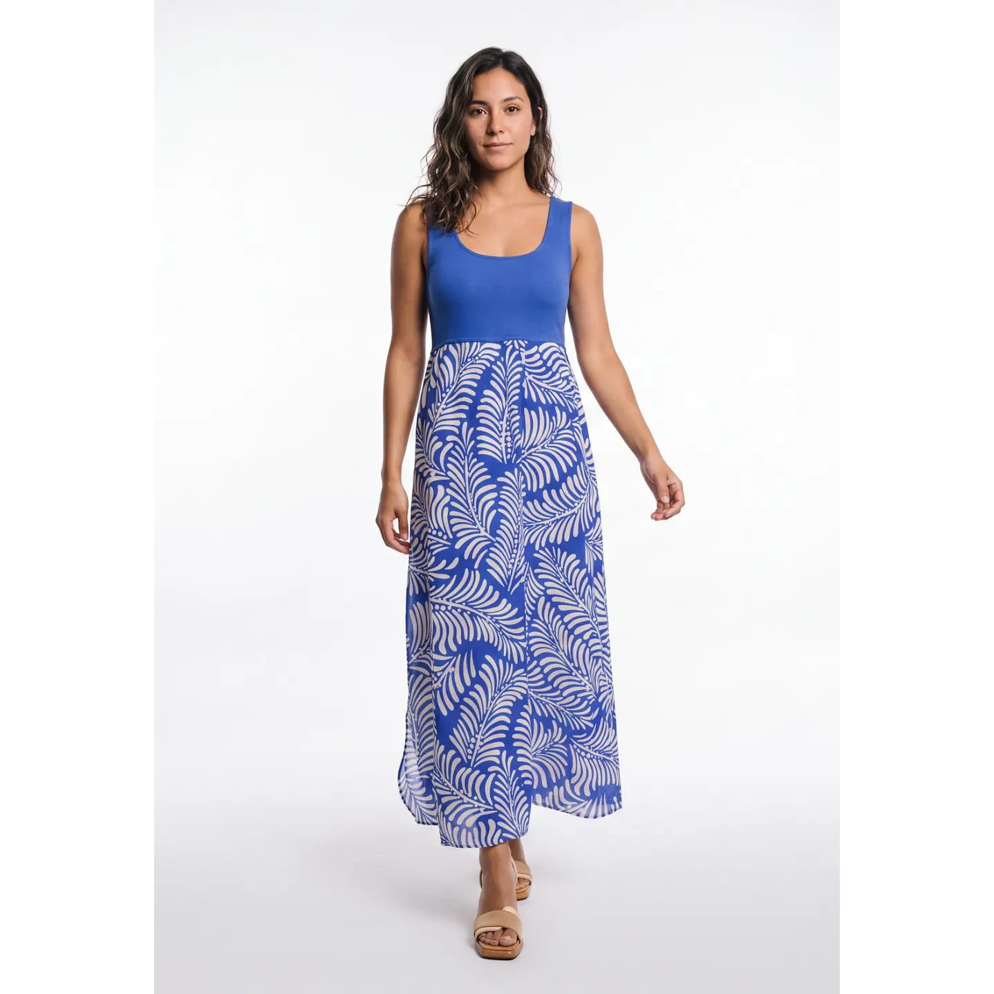 Vestido Plano Mujer Azul 1