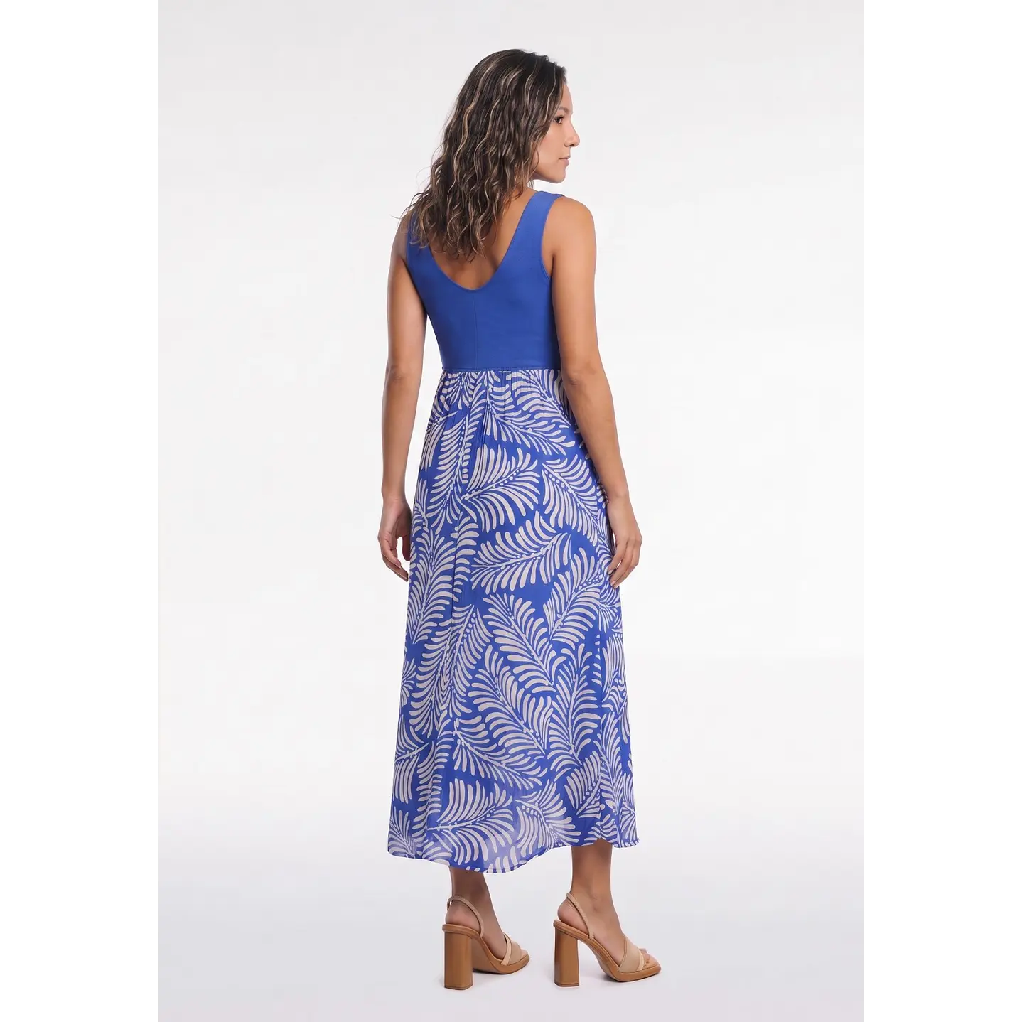 Vestido Plano Mujer Azul 2