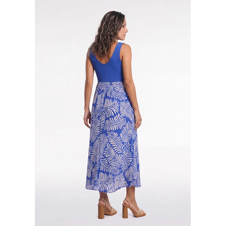 Vestido Plano Mujer Azul 2