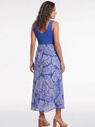 Vestido Plano Mujer Azul