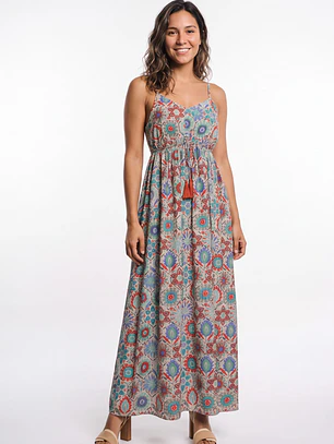 Vestido Largo Indian Mujer Beige