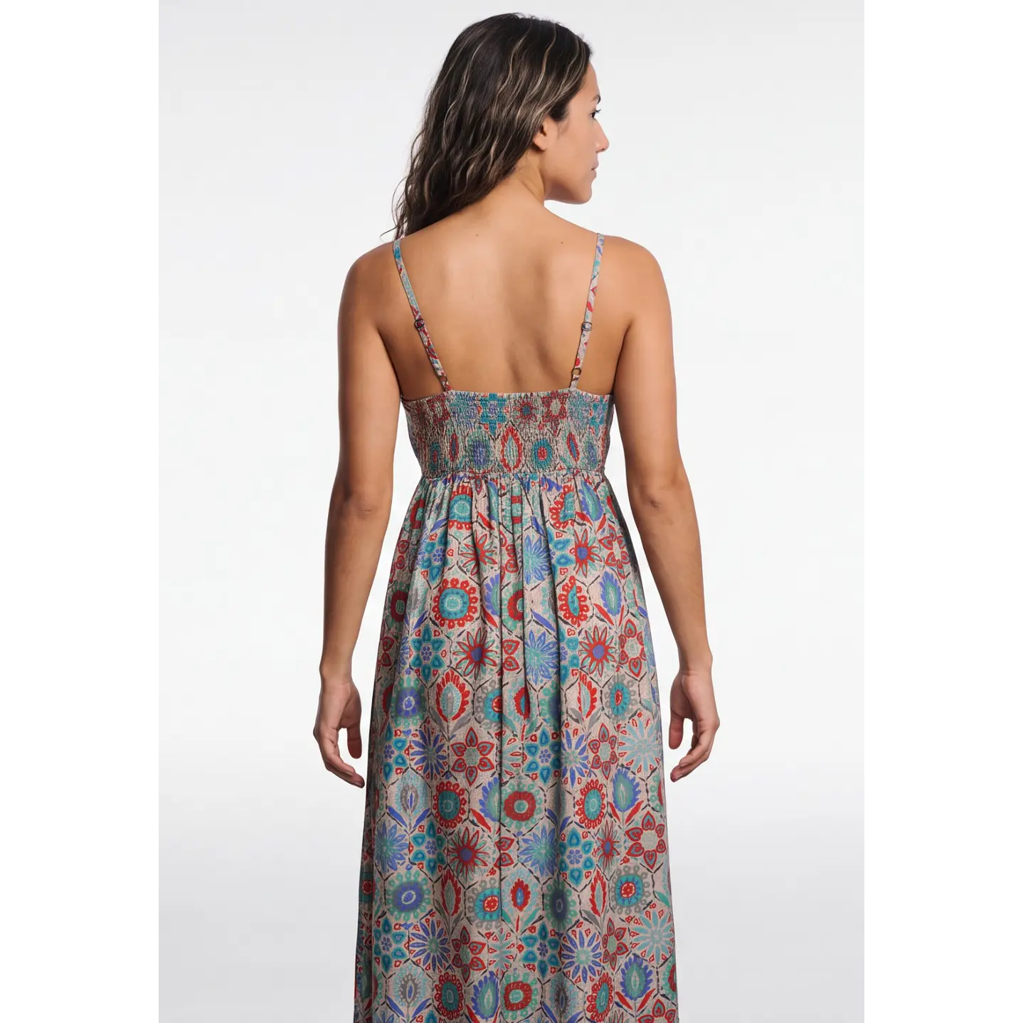 Vestido Largo Indian Mujer Beige 2