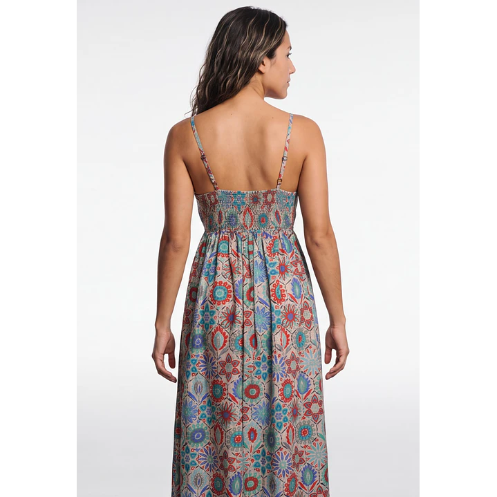 Vestido Largo Indian Mujer Beige 2
