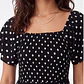 Vestido Corto Lunares Mujer Negro - Miniatura 4
