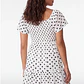 Vestido Corto Lunares Mujer Blanco - Miniatura 2