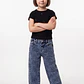 Polera Rib Perlas Niña Negro - Miniatura 3