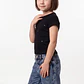 Polera Rib Perlas Niña Negro - Miniatura 1