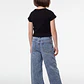 Polera Rib Perlas Niña Negro - Miniatura 2
