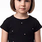 Polera Rib Perlas Niña Negro - Miniatura 4