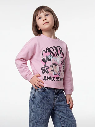 Polerón Oso Niña Rosado