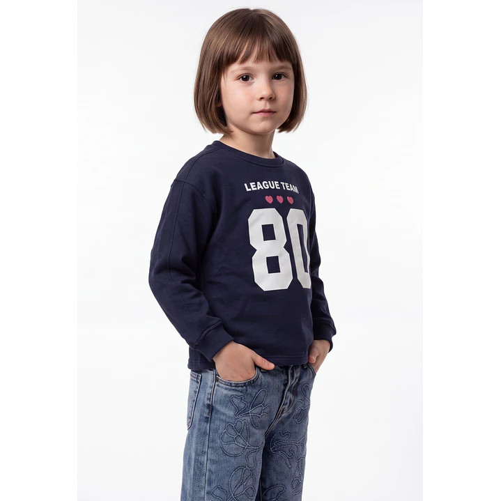 Polerón League Niña Azul 1