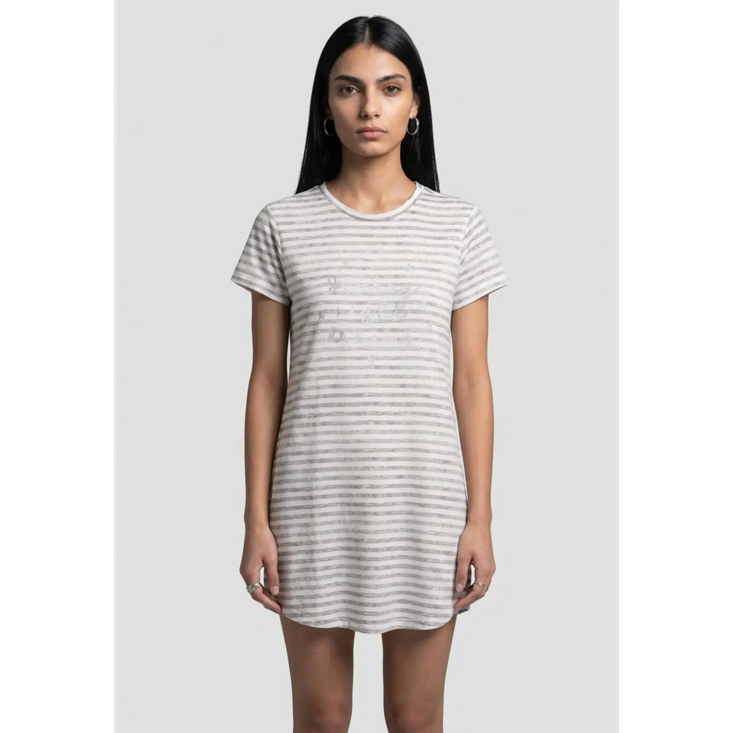 Camisola Mujer Rayas Gris 1