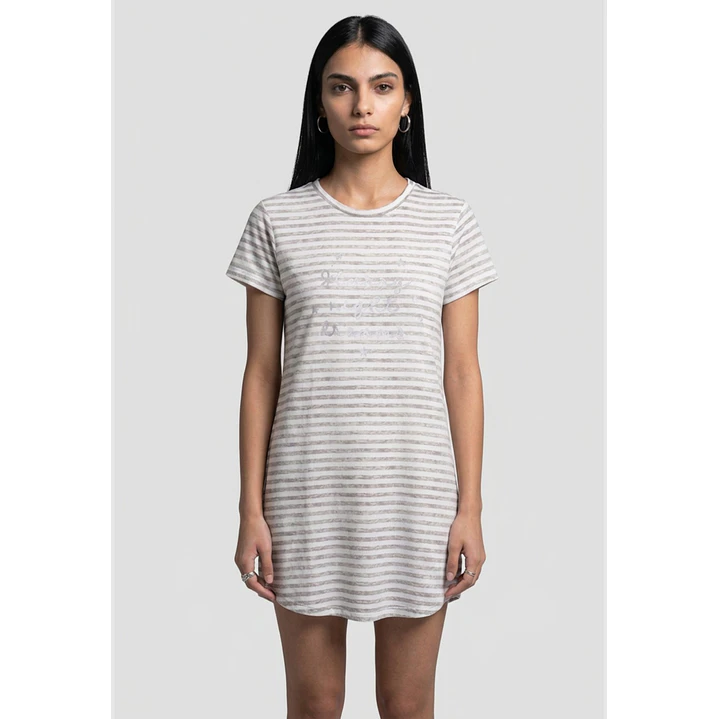 Camisola Mujer Rayas Gris 1