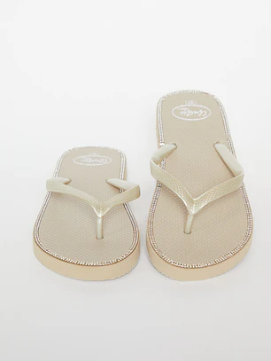 Hawaiana Brillos Mujer Beige