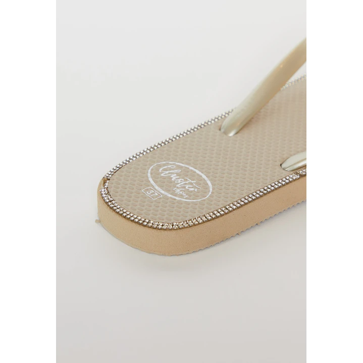 Hawaiana Brillos Mujer Beige 3