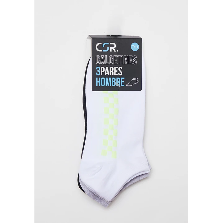 Calcetín Sport Tripack Hombre Blanco 2