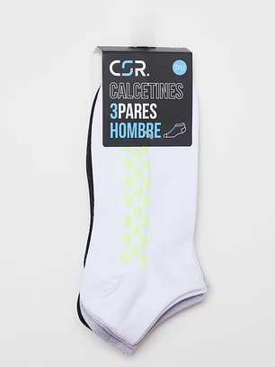 Calcetín Sport Tripack Hombre Blanco