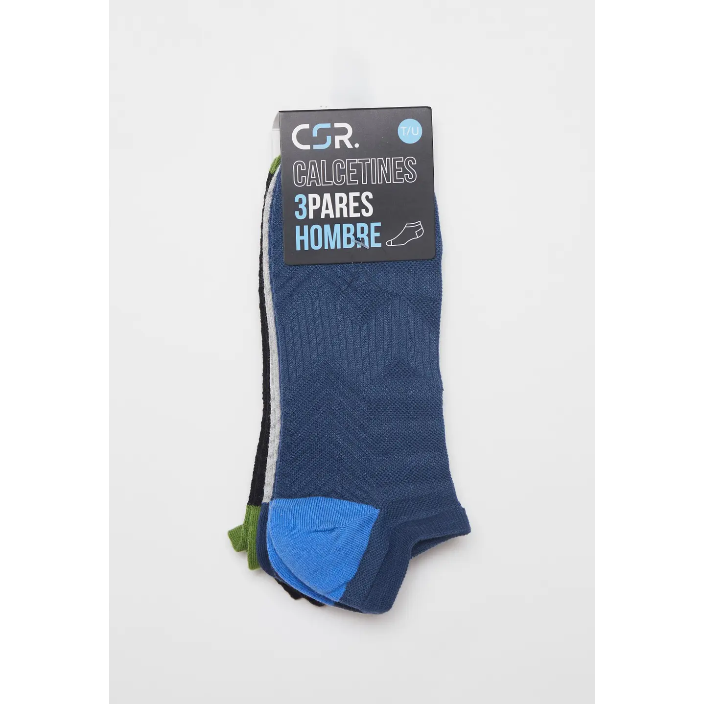 Calcetín Sport Tripack Hombre Azul 2