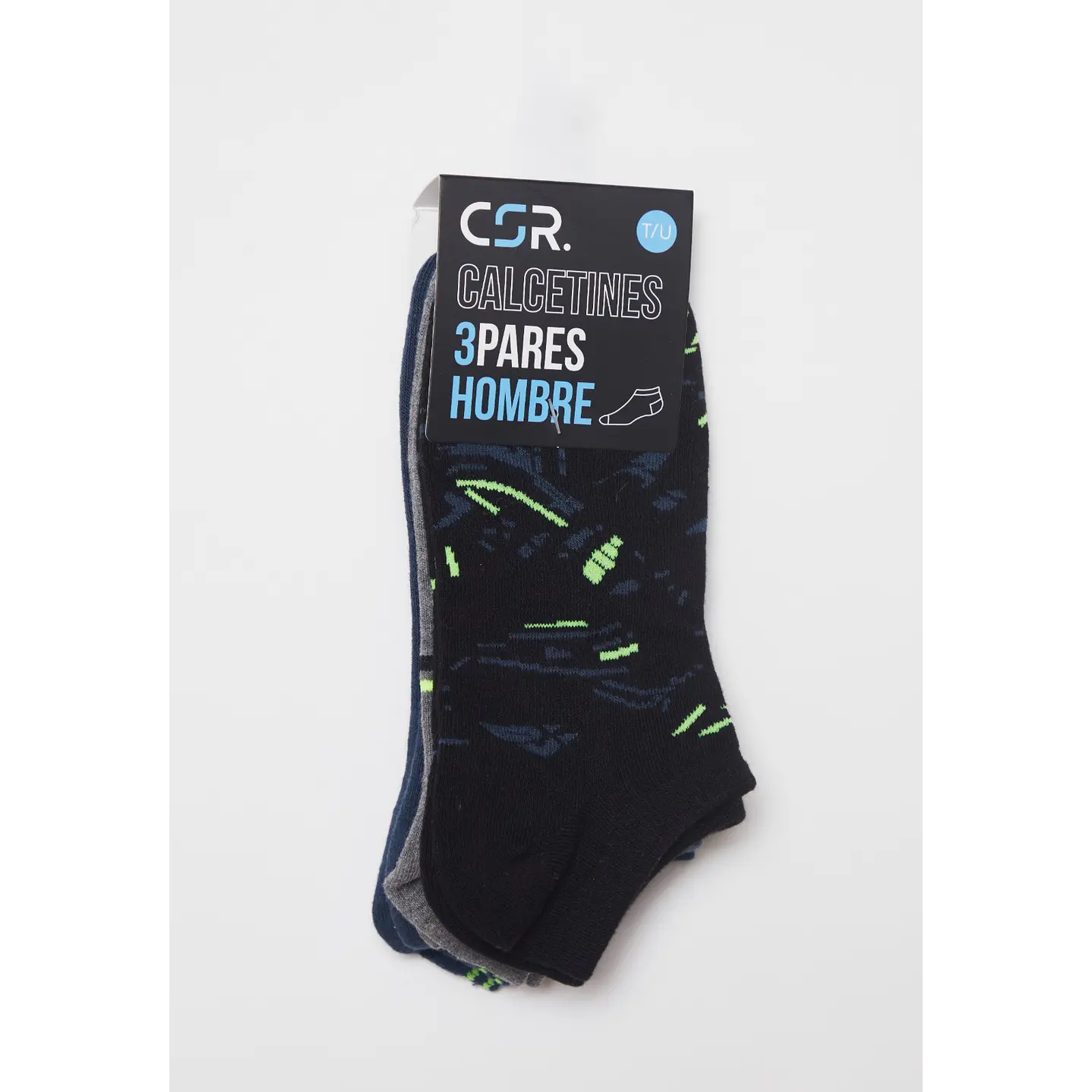 Calcetín Sport Tripack Hombre Negro 2