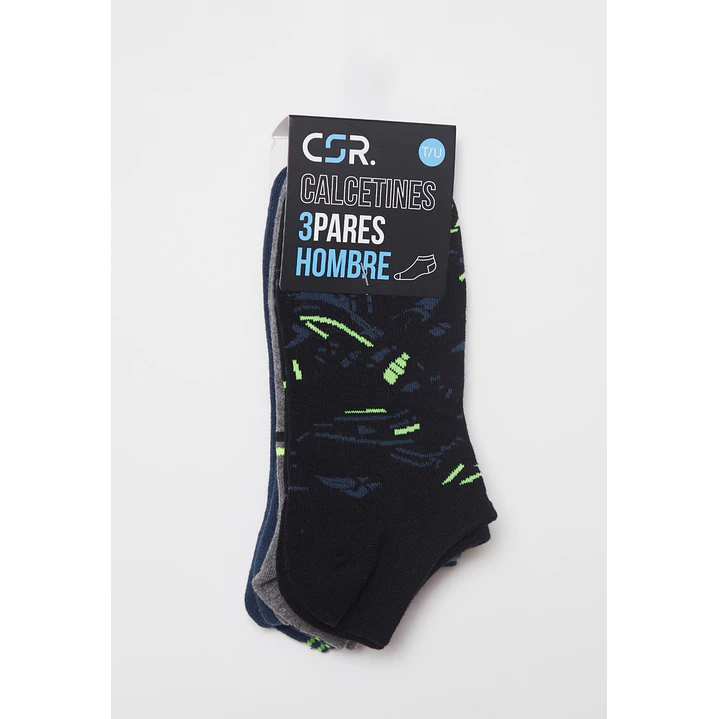 Calcetín Sport Tripack Hombre Negro 2