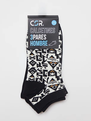 Calcetín Corto Tripack Hombre