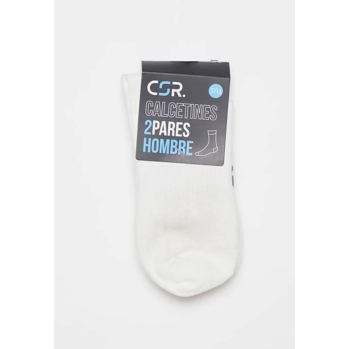 Calcetín Largo Bipack Hombre Blanco 2