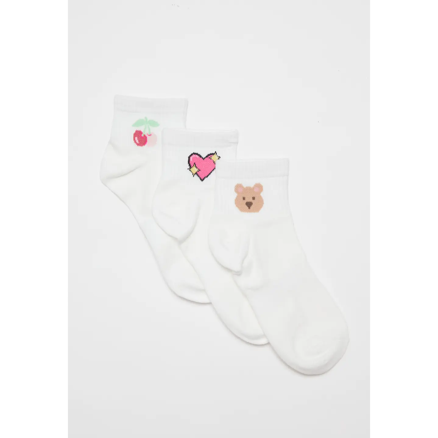 Calcetín Corto Tripack Mujer Blanco 1