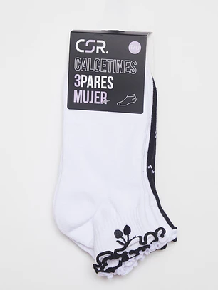Calcetín Corto Tripack Mujer